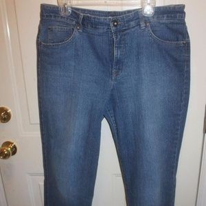 BandolinoBlu denim blue Jeans Classic style stretch classic 5 pocket sz 14 EUC…